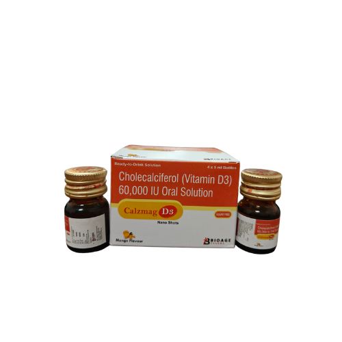 Calzmag D3 nano shot: Cholecalciferol 60,000 IU